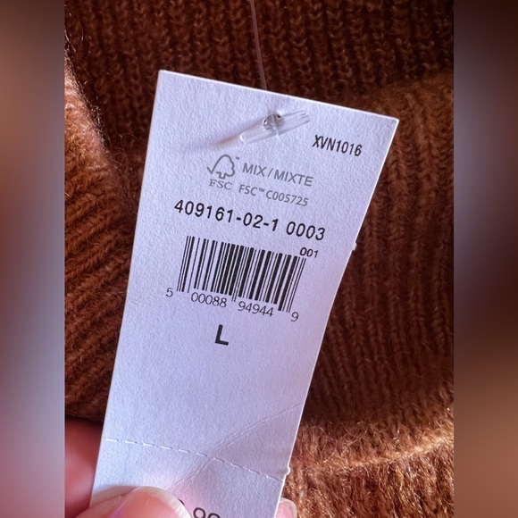 Gap crew  neck sweater GAP Sweater Unisex Size L RN 54023 Retro Knitting Brown - Picture 5 of 16